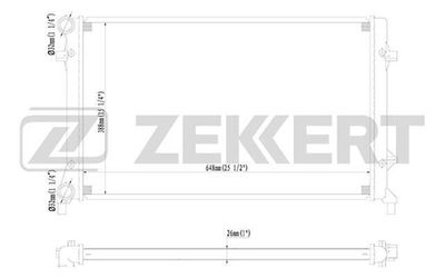 Радиатор охлаждения двигателя Zekkert MK1093