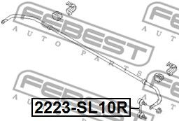 Тяга стабилизатора заднего FEBEST 2223SL10R
