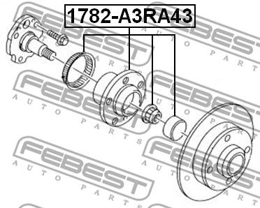 Ступица задняя FEBEST 1782A3RA43