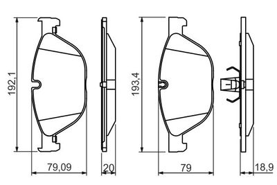 Колодки тормозные передние BOSCH 0986494429