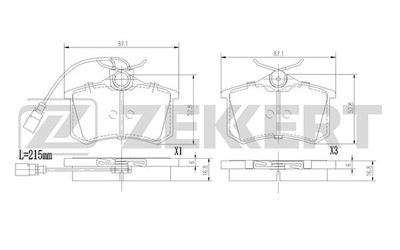 Колодки тормозные задние Zekkert BS1376