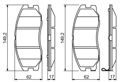 Колодки тормозные дисковые BOSCH 0986494250