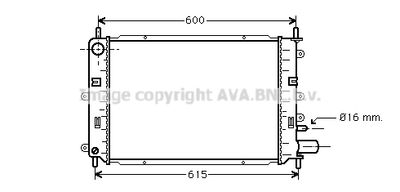 Радиатор системы охлаждения AVA FD2152