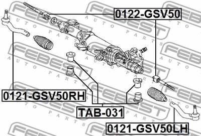 Наконечник рулевой правый FEBEST 0121GSV50RH