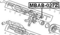 Сайлентблок цапфы плавающий FEBEST MBAB027Z