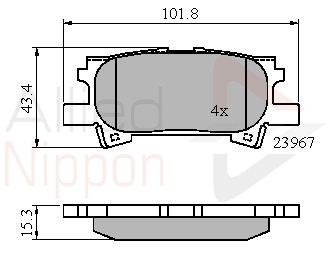 Колодки тормозные задние Valeo PHC BP6105