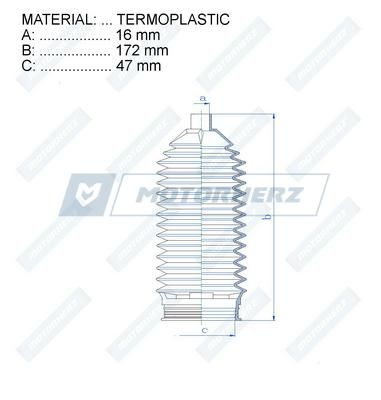 Пыльник рулевой рейки MotorHerz RDZ0096MG