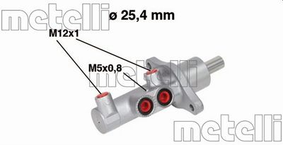 Цилиндр тормозной главный METELLI 050543