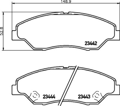 Колодки тормозные дисковые передние Nisshinbo NP6050