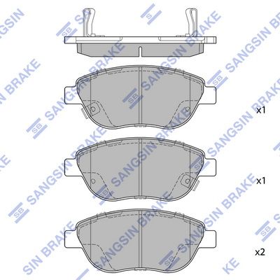 Колодки тормозные дисковые SANGSIN SP1710
