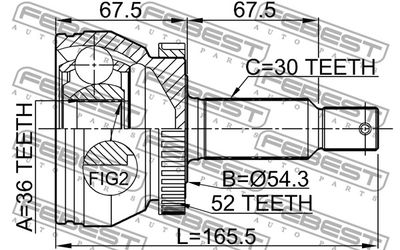 ШРУС наружный FEBEST 1210SFCLA52