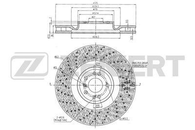 Диск тормозной передний Zekkert BS6014
