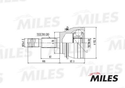 ШРУС наружный Miles GA20449