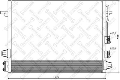 Радиатор кондиционера STELLOX 1045499SX