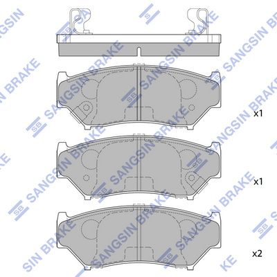Колодки тормозные передние SANGSIN SP1584