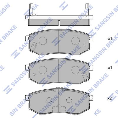 Колодки тормозные задние SANGSIN SP1054R