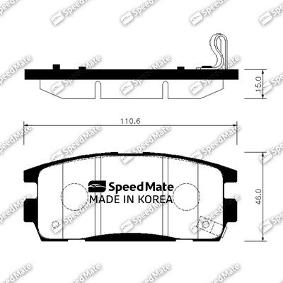 Колодки тормозные задние SPEEDMATE SMBPG018