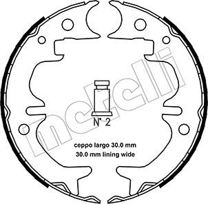 Колодки тормозные барабанные METELLI 530444