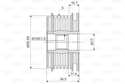 Шкив генератора VALEO 588114