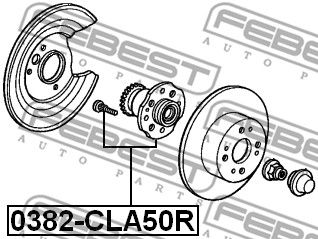 Ступица задняя FEBEST 0382CLA50R