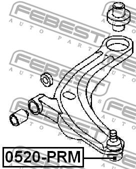 Опора шаровая переднего нижнего рычага FEBEST 0520PRM