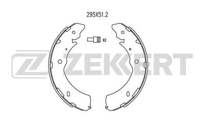Колодки тормозные задние барабанные Zekkert BK4034