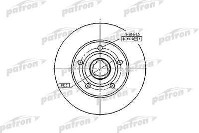 Диск тормозной задний PATRON PBD2771