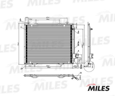 Радиатор кондиционера Miles ACCB021