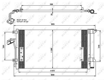 Радиатор кондиционера с осушителем NRF 35639