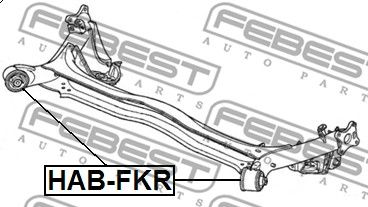 Сайлентблок задней балки FEBEST HABFKR