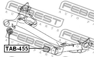 Сайлентблок задней балки FEBEST TAB455