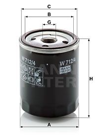 Фильтр масляный MANN-FILTER W7124