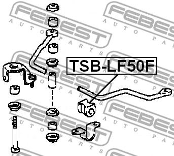 Втулка стабилизатора переднего FEBEST TSBLF50F