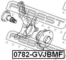 Ступица передняя FEBEST 0782GVJBMF