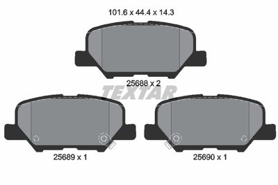 Колодки тормозные дисковые TEXTAR 2568801