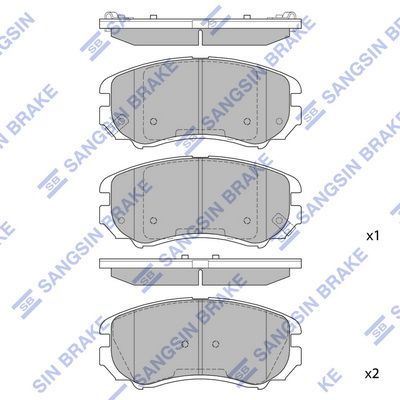 Колодки тормозные дисковые SANGSIN SP1202