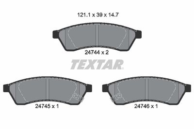 Комплект колодок для дискового тормоза TEXTAR 2474401