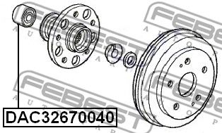 Подшипник ступицы задней FEBEST DAC32670040