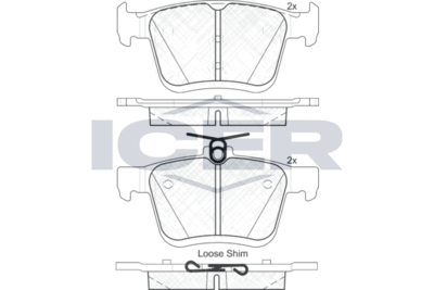 Колодки тормозные дисковые ICER 182099