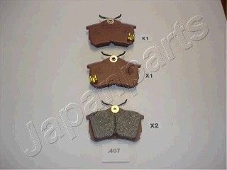 Колодки тормозные дисковые JAPANPARTS PP407AF