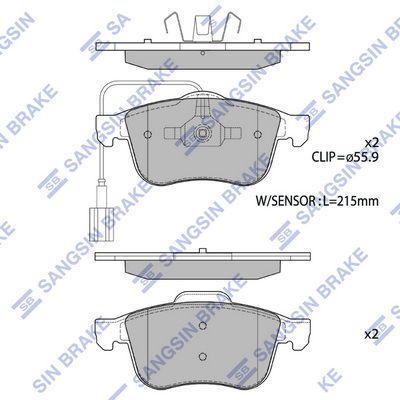 Колодки тормозные SANGSIN SP4081