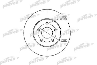 Диск тормозной передний PATRON PBD5371