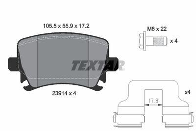 Колодки тормозные дисковые TEXTAR 2391401