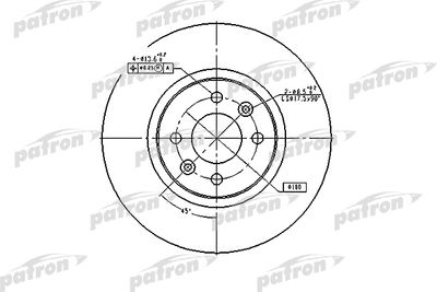 Диск тормозной передний PATRON PBD4110