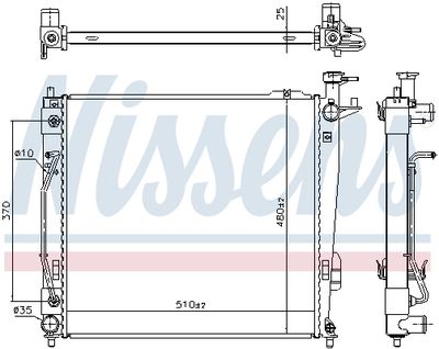 Радиатор системы охлаждения NISSENS 675046