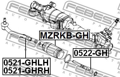 Тяга рулевая FEBEST 0522GH
