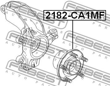 Ступица передняя FEBEST 2182CA1MF