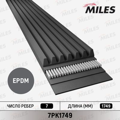 Ремень поликлиновой Miles 7PK1749