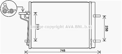 Радиатор кондиционера AVA FD5647D