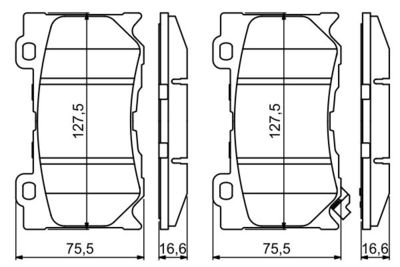 Колодки тормозные дисковые комплект BOSCH 0986494707